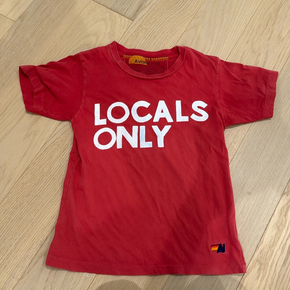 Aviator Nation LOCALS ONLY tee size 6 RARE